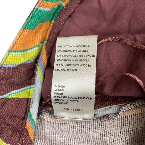 Free People La Paz Slip Crop Pants Boho Stripes - Picture 11 of 16